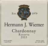 Hermann Wiemer 2003 Chardonnay Reserve